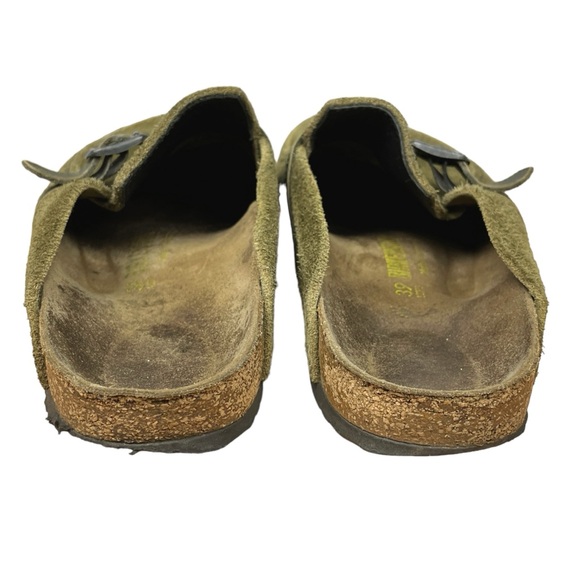 Birkenstock Eaton Olive Green Suede Leather Clogs 39 / 8 - Picture 11 of 11